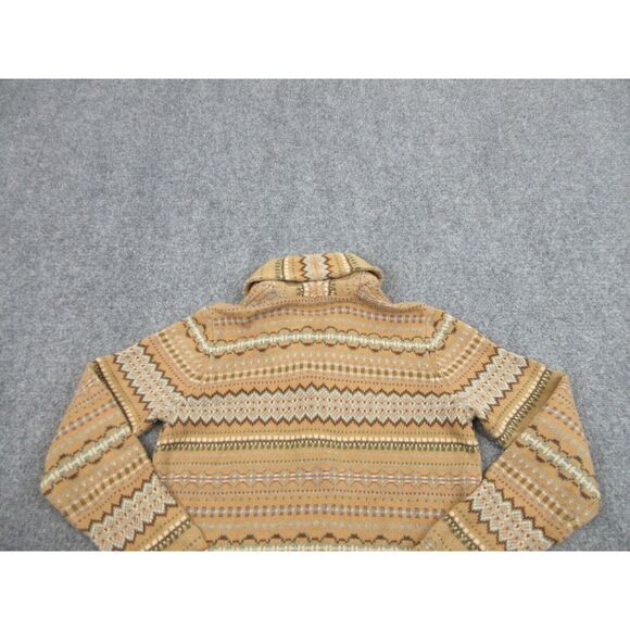 Lauren Ralph Lauren Sweater Womens Small Beige Fair Isle Nordic Cardigan - Picture 9 of 9